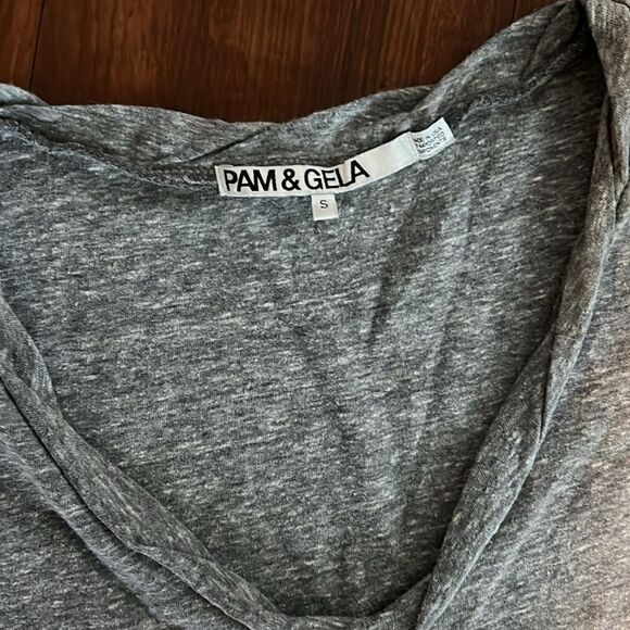 Pam & Gela Sleeveless Dress - Scrunch Side - Size Small - Gray Dress - Picture 3 of 4